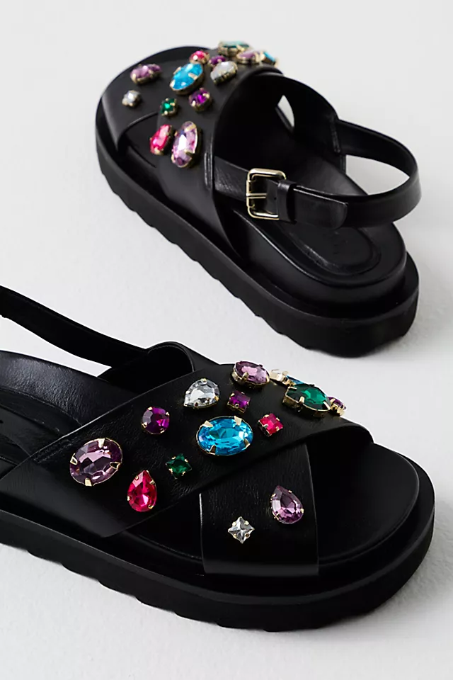 Rock Candy Embellished Sandals Black Multi