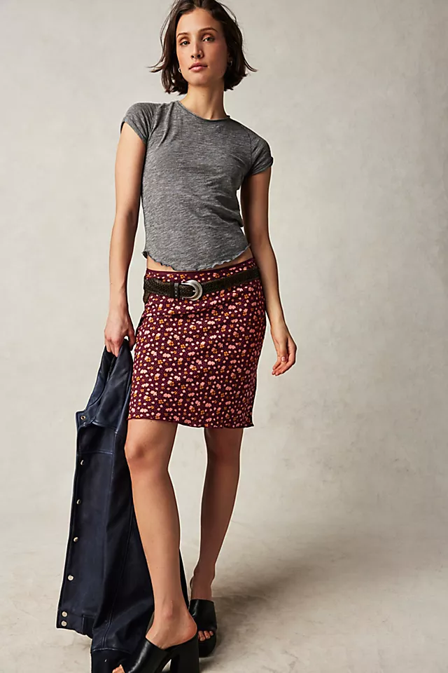 IRL Mini Skirt Plum Combo