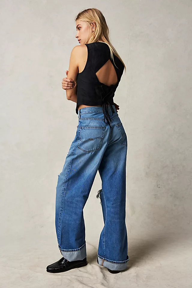 Denimist Teri Wide-Leg Jeans Blake Destructed