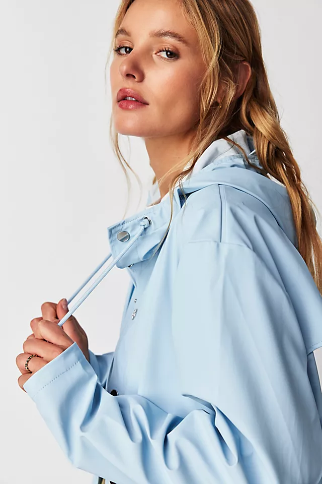 Rains Long Jacket Sky Blue