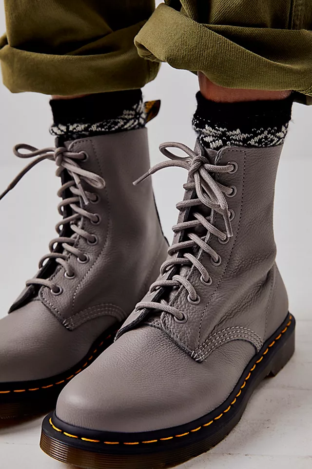 1460 Pascal Virginia Lace-Up Boots Grey