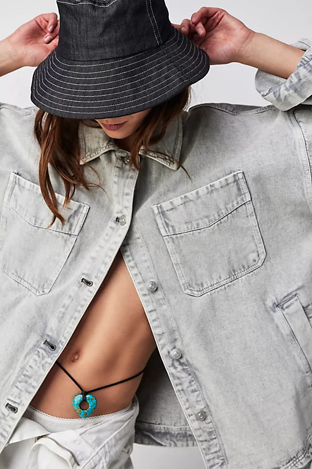 Madison City Denim Jacket Frosted Earth