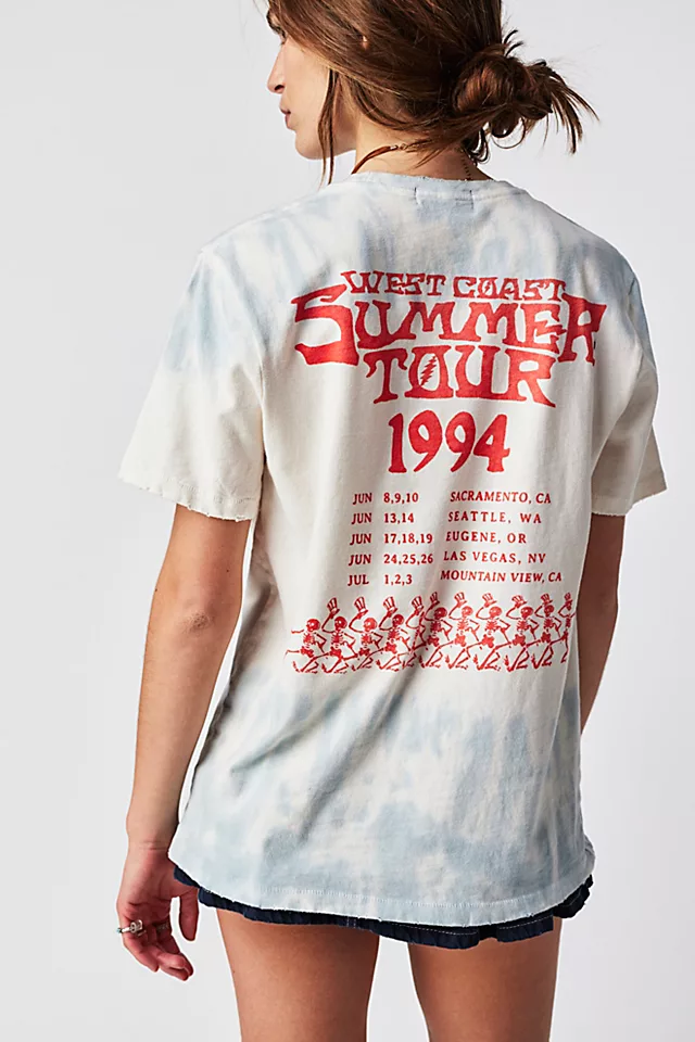 Junk Food Grateful Dead Summer Tour Blue Tie Dye
