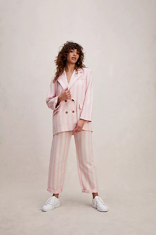 Rita Row Wilson Garon Suit Pink Stripes