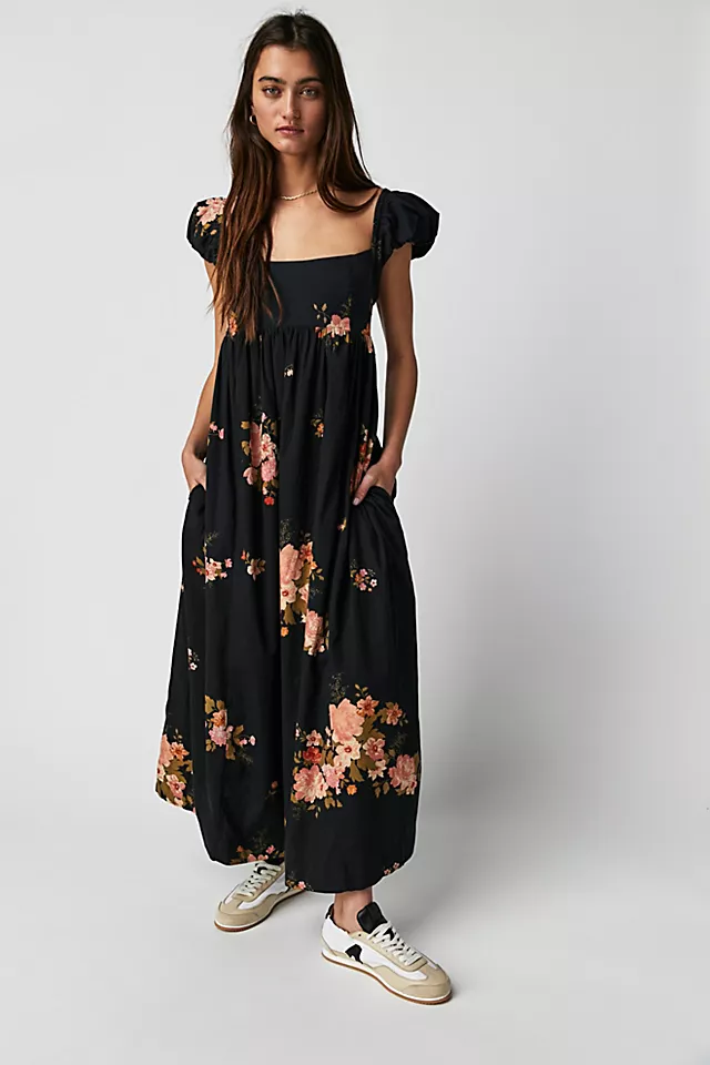 Linda Lou Poplin Dress Black Combo