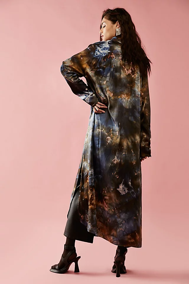 FP x Riverside Tool & Dye Maxi Buttondown Purple Combo