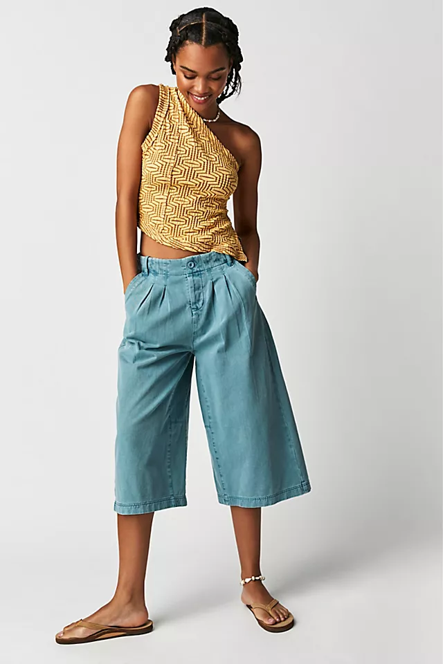 Hard Rain Gaucho Pants Ancient Turquoise