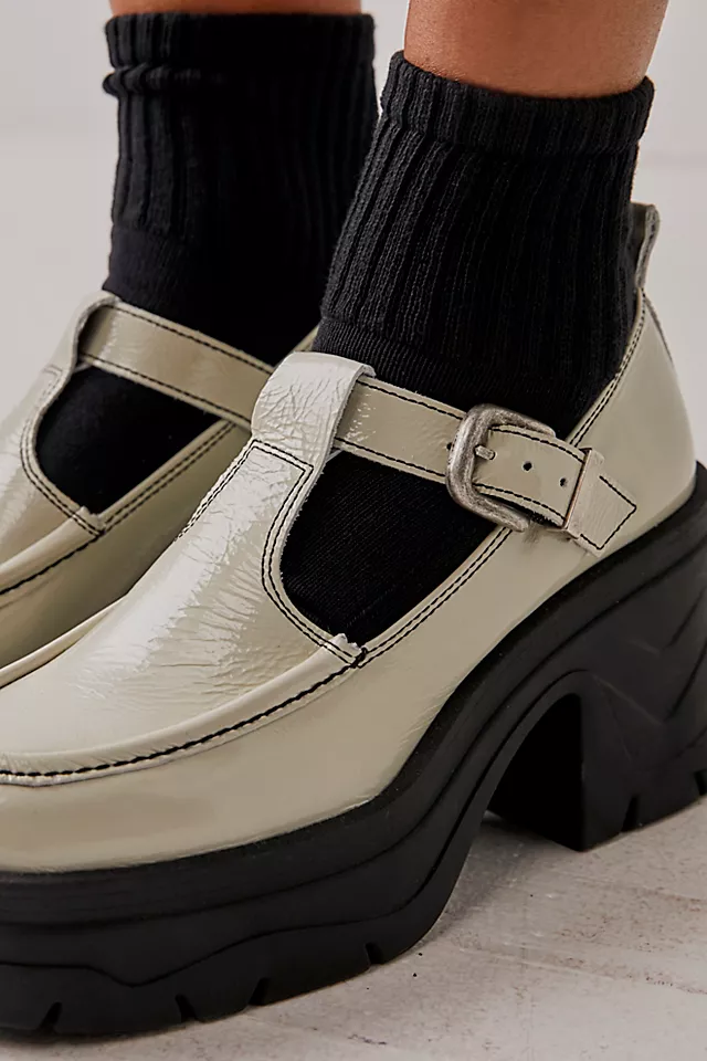 Mayla Platform Mary Janes White