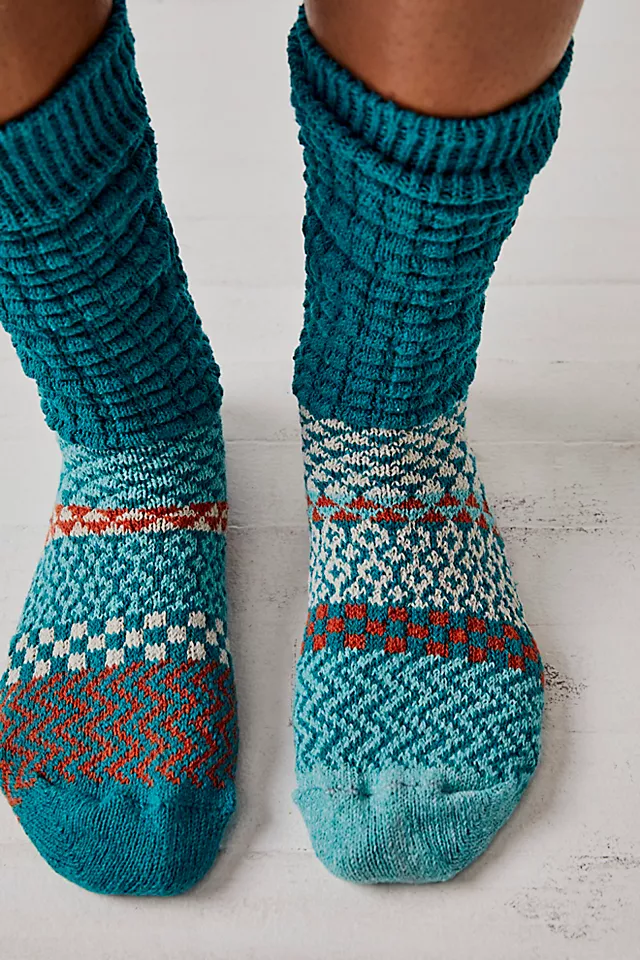 Wild Waffle Crew Socks Abalone