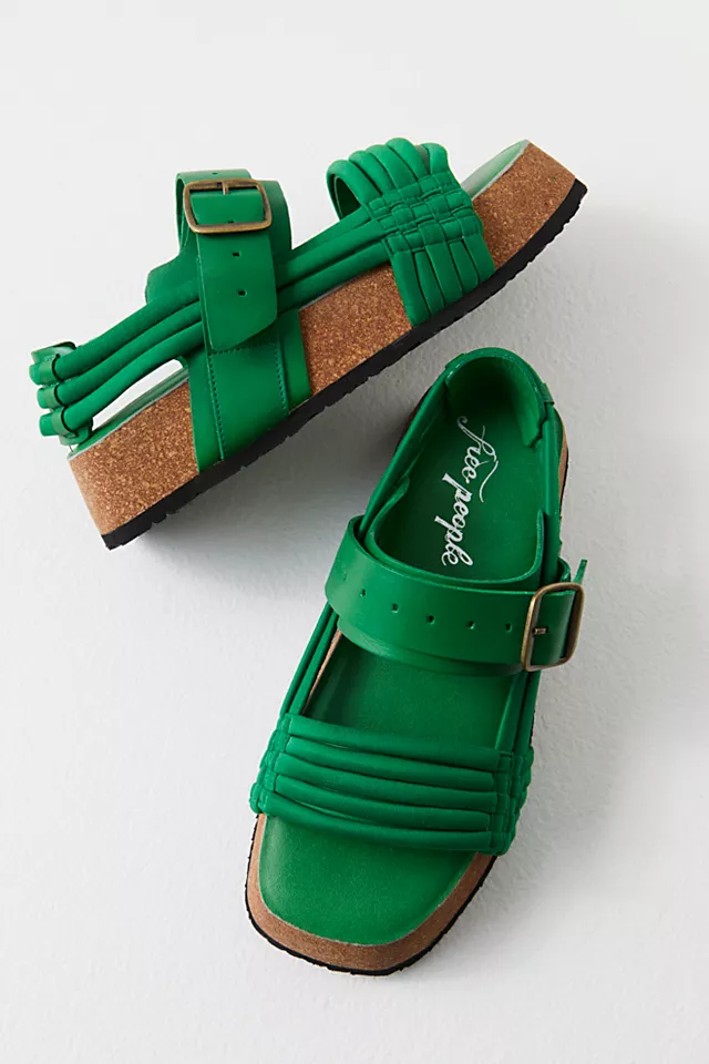 Adventure Awaits Footbed Sandals Kelly Green