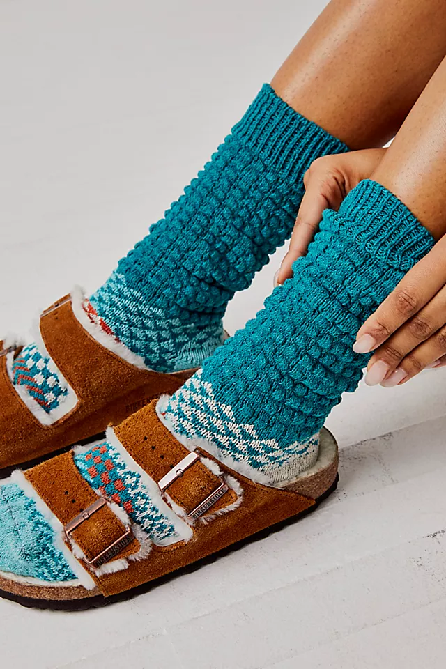 Wild Waffle Crew Socks Abalone