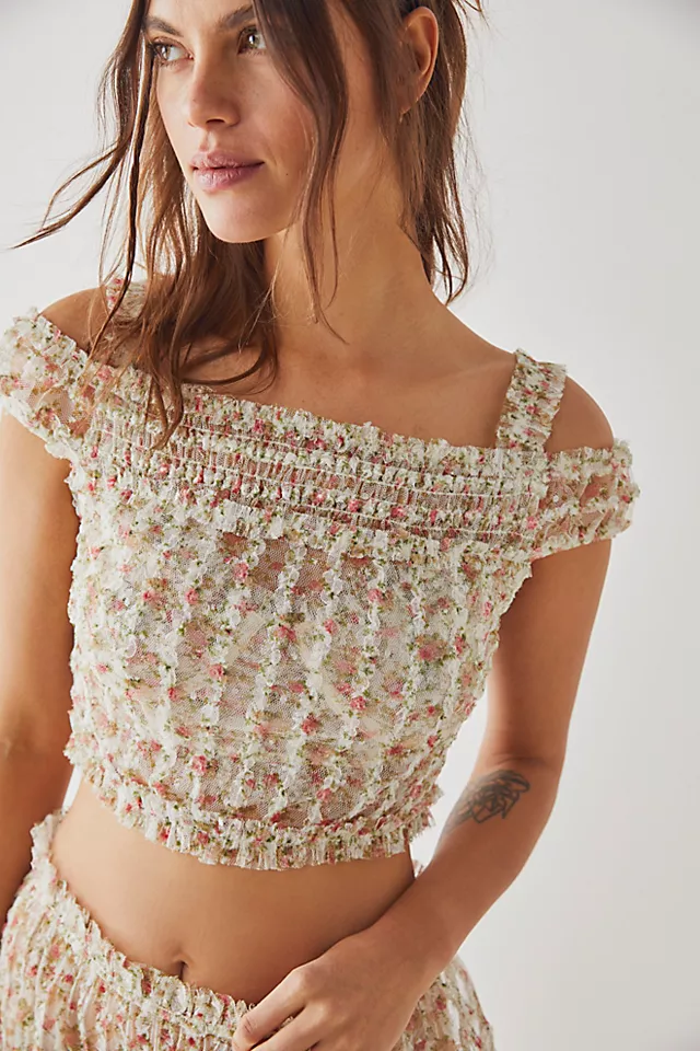 Gimme Butterflies Crop Ivory Combo