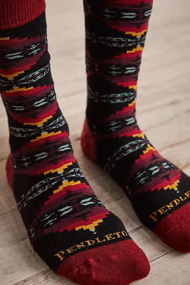 Pendleton Sierra Ridge Wool Crew Socks Black