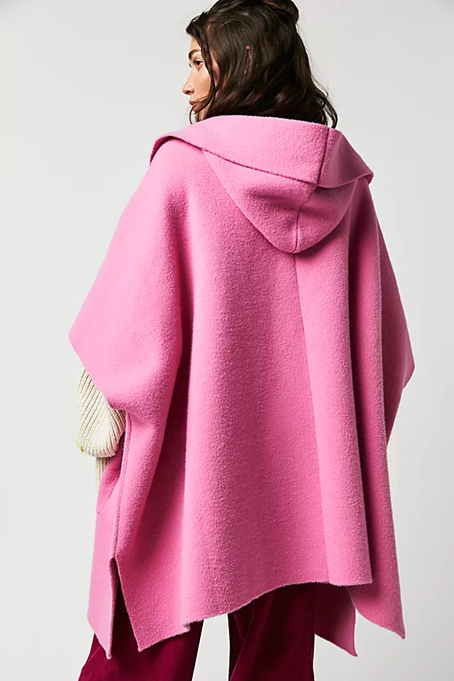 All I Need Cozy Hooded Kimono Hot Pink