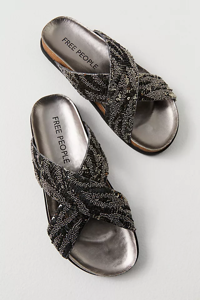Moon Child Embellished Sandals Black Combo