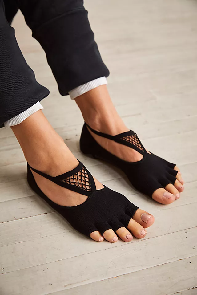 Arebesk Muse Open Toe Grip Socks Black