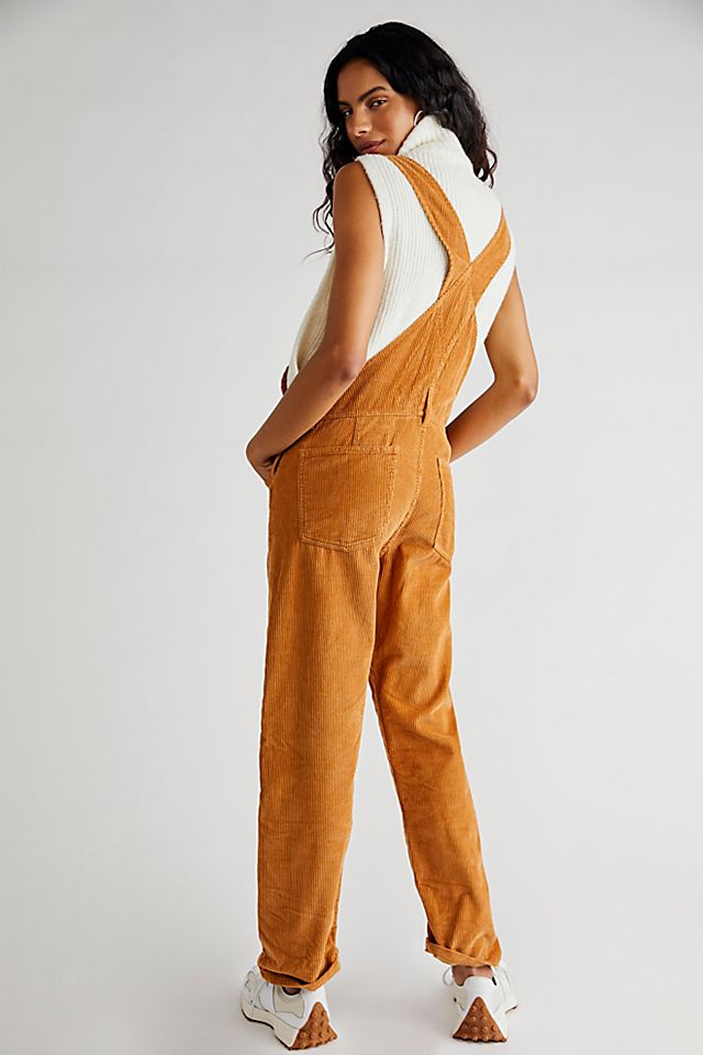 Ziggy Cord Overalls Tan