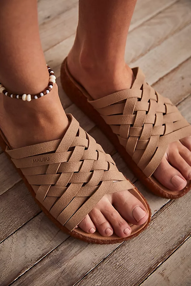 Vegan Porto Slide Sandals Beige / Tan