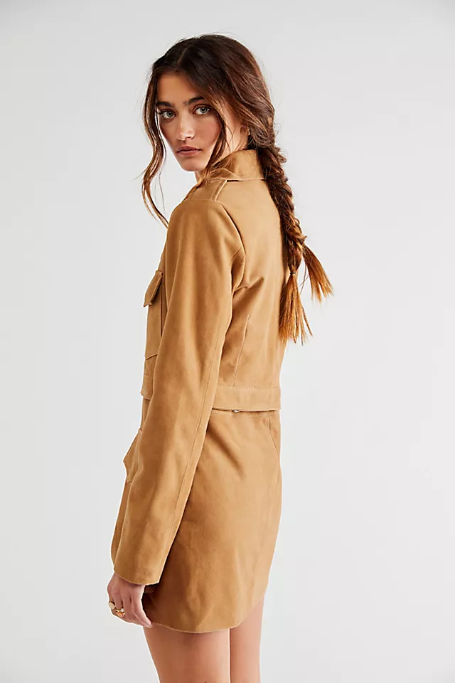 Dancassab Carlotta Jacket Set Caramel Suede