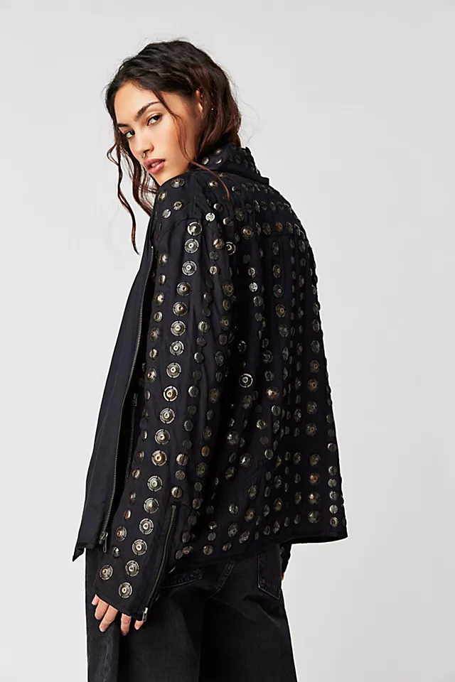 Chelsea Coin Moto Jacket Black