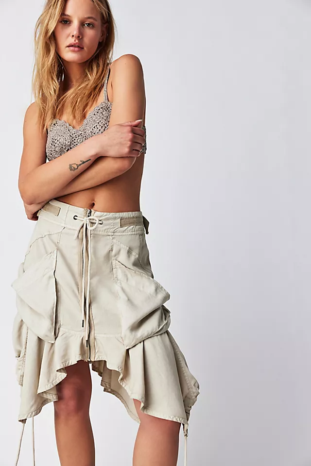 Paxton Parachute Utility Skirt Stone