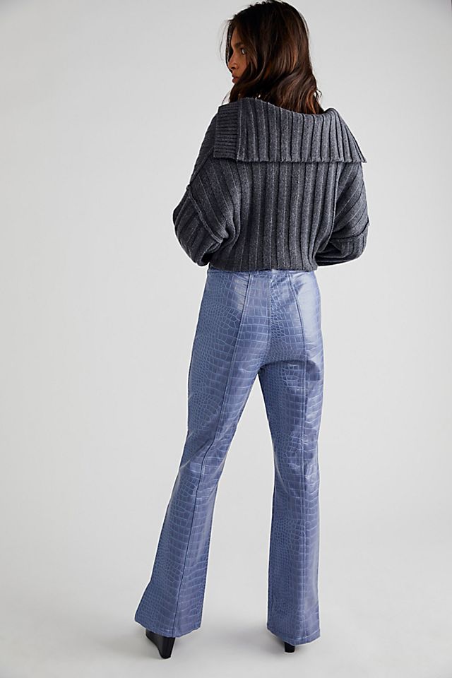 Hosbjerg Irah Croc Pants Dust Blue