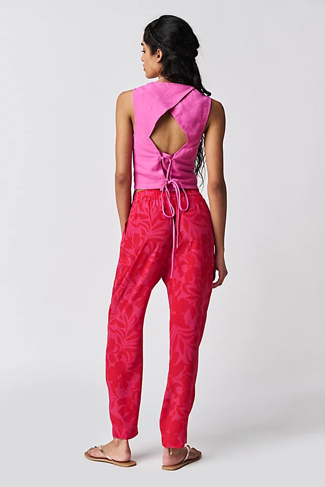Shona Joy Portea Tapered Pants Azalea Pink / Roma Red