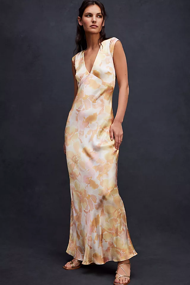 Bec & Bridge Indi V Maxi Dress Floral Haze