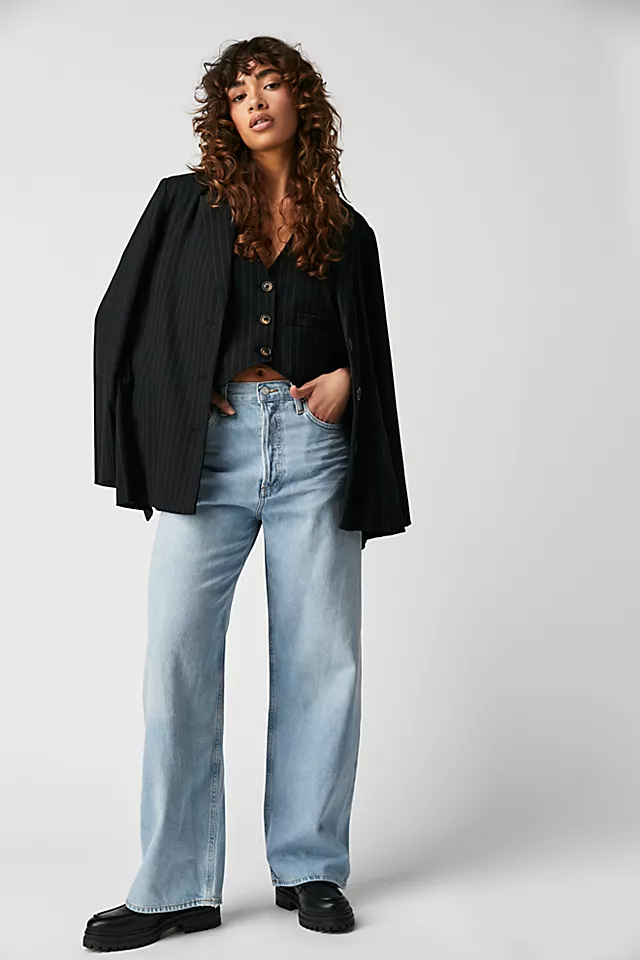 AGOLDE Low-Rise Baggy Jeans Shake