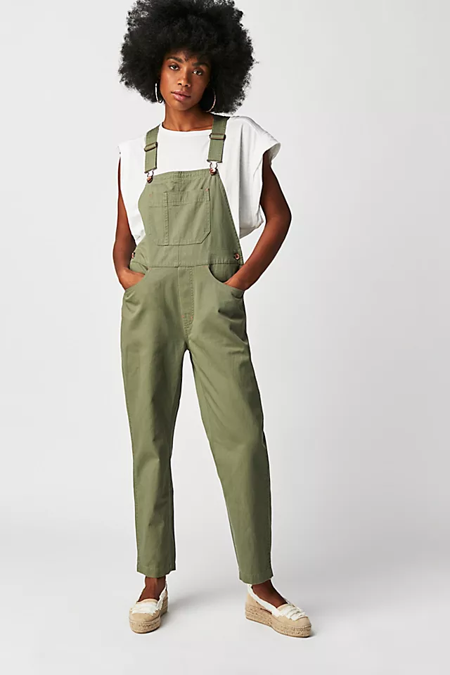 Brixton Costa Overalls Olive