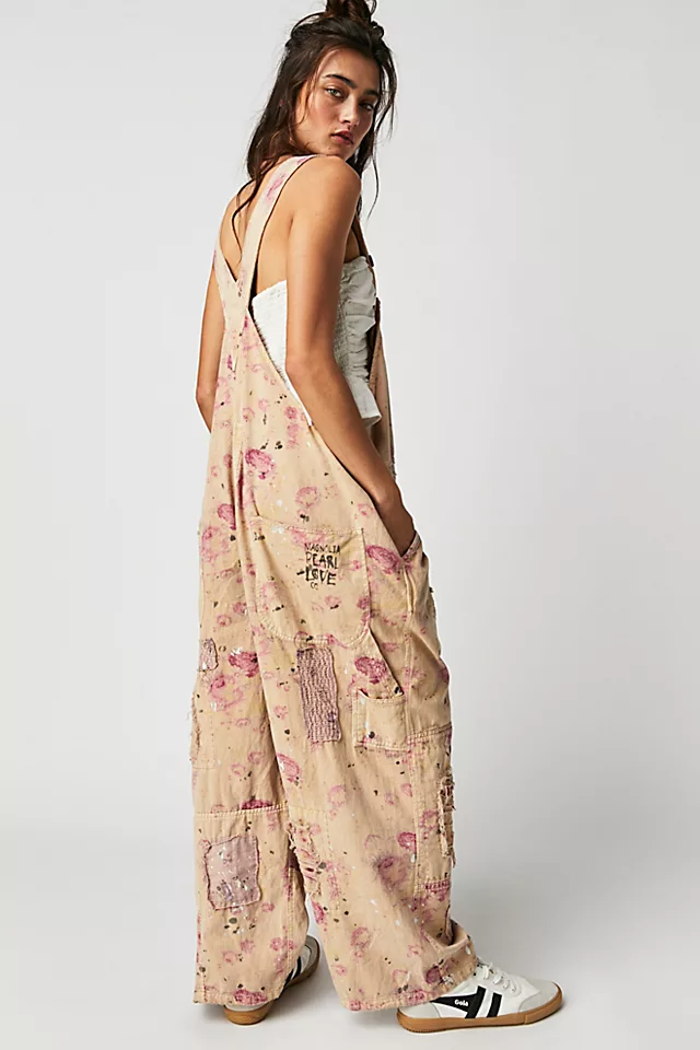 Magnolia Pearl Floral Print Love Overalls Floral Print Love