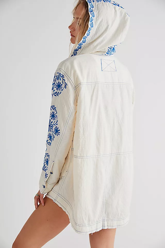 Lagos Embroidered Hoodie Ivory Combo