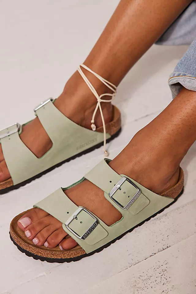 Arizona Soft Footbed Birkenstock Sandals Matcha Nubuck