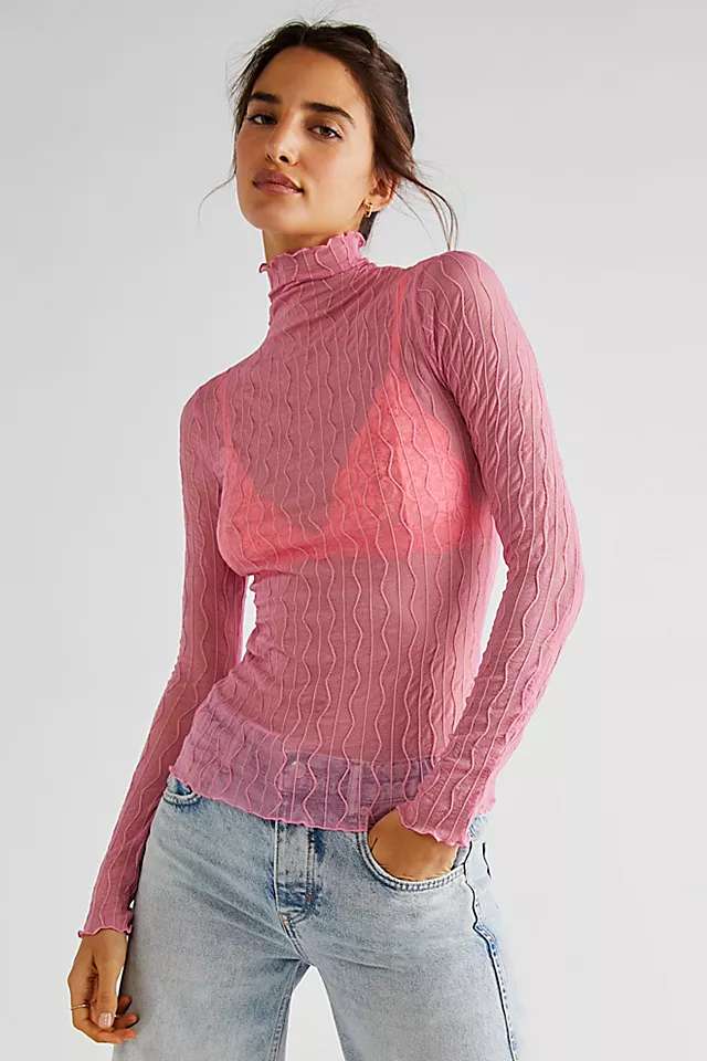 Ross Mesh Top Hot Pink