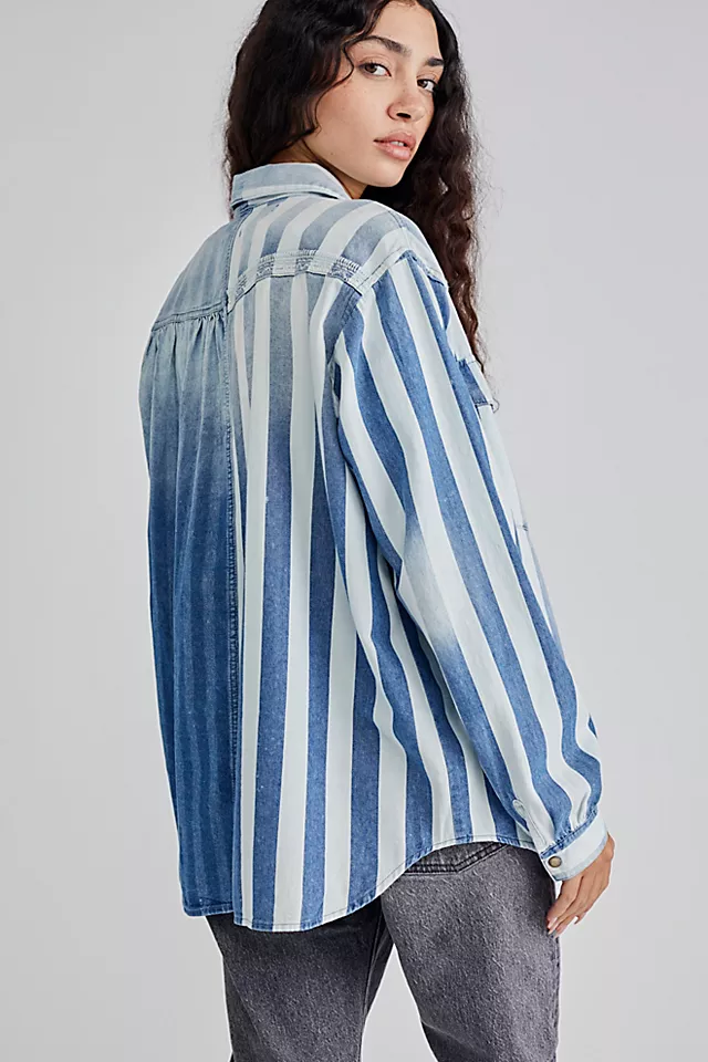 Roy Rogers Shirt Denim Stripe & Indigo