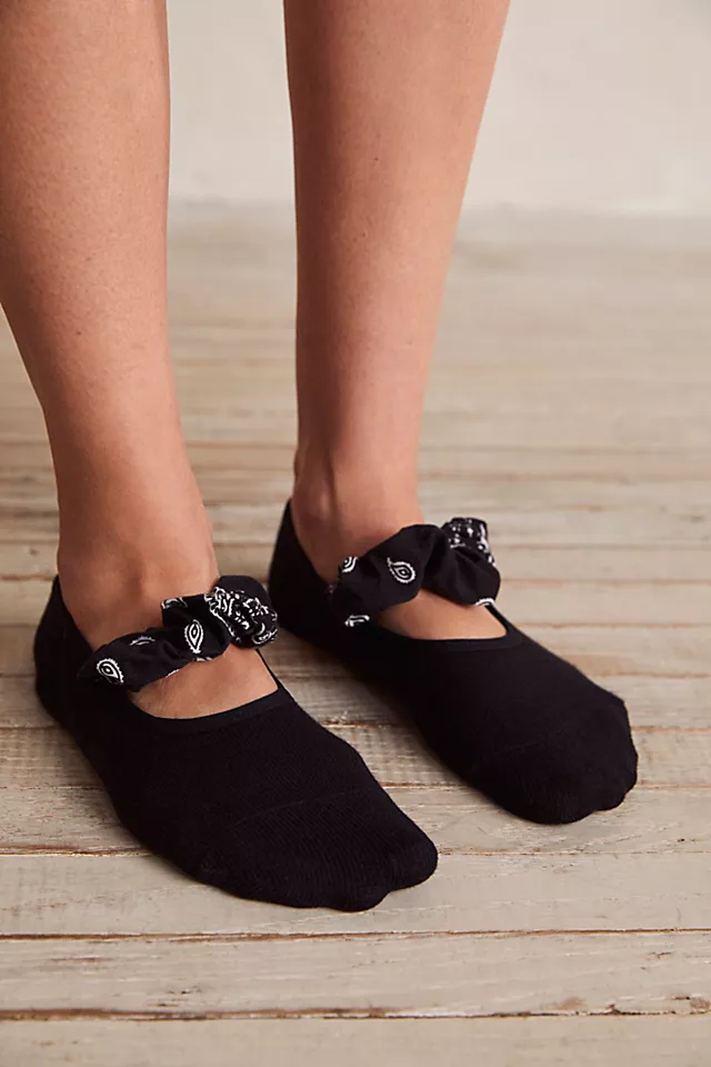 Arebesk Scrunchy Grip Socks Black