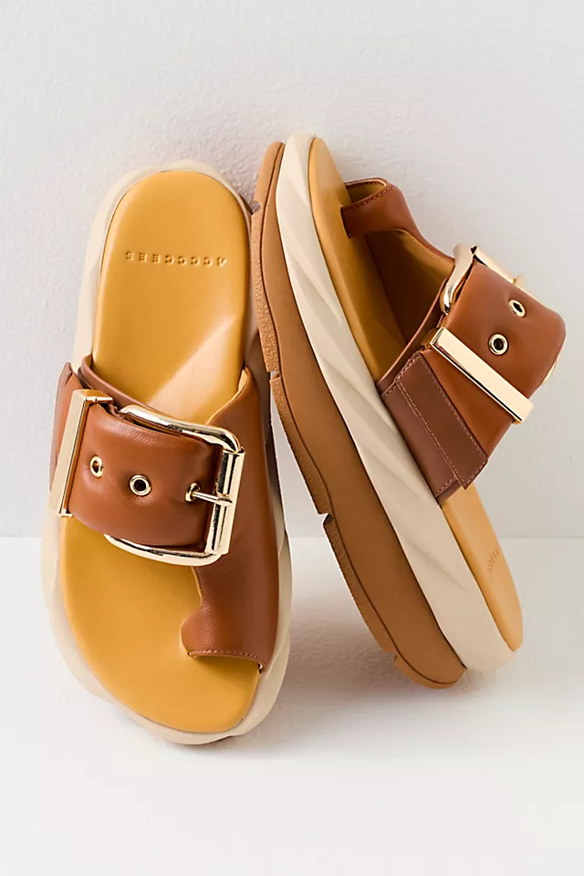 Add To Cart Buckle Sandals Brown