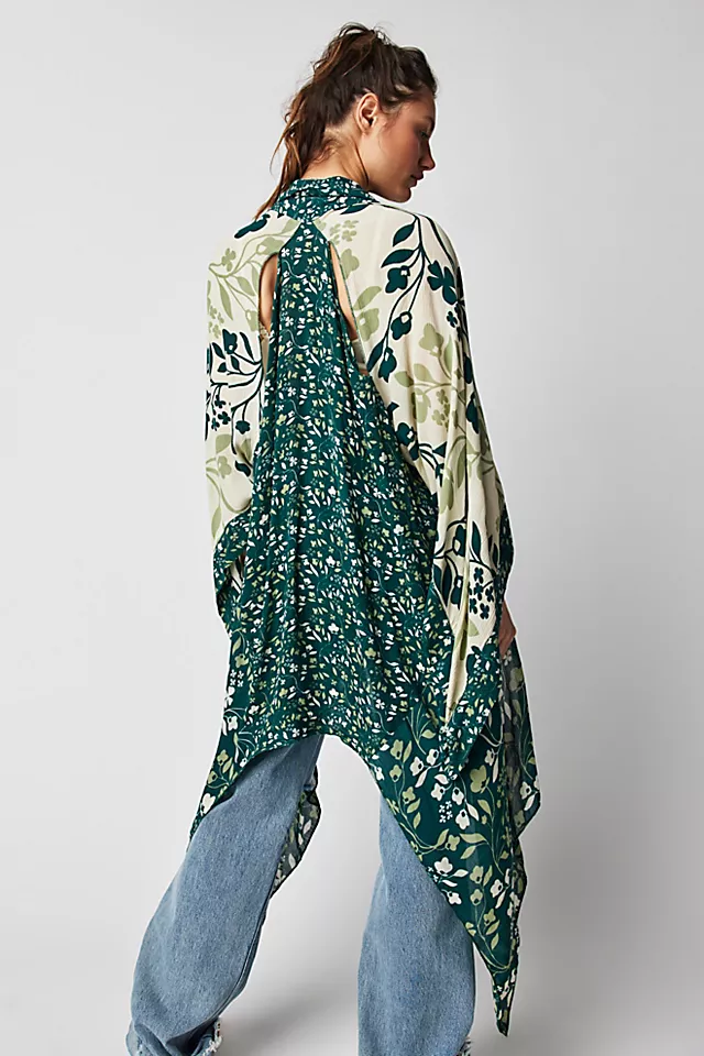 Marley Mixed Print Kimono Green Tea Combo