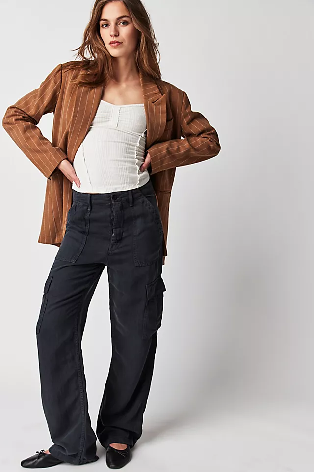 MOTHER The Private Cargo Sneak Pants Navy