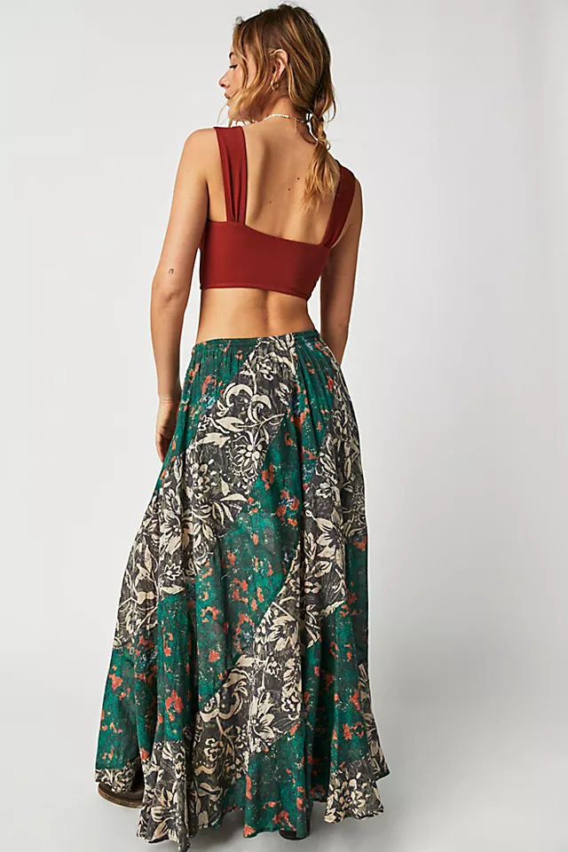 Jackie Maxi Skirt Charcoal Combo