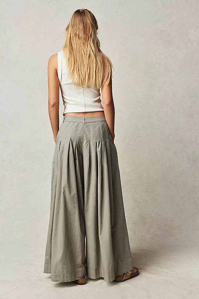Cassia Pleated Trousers Desert Sage