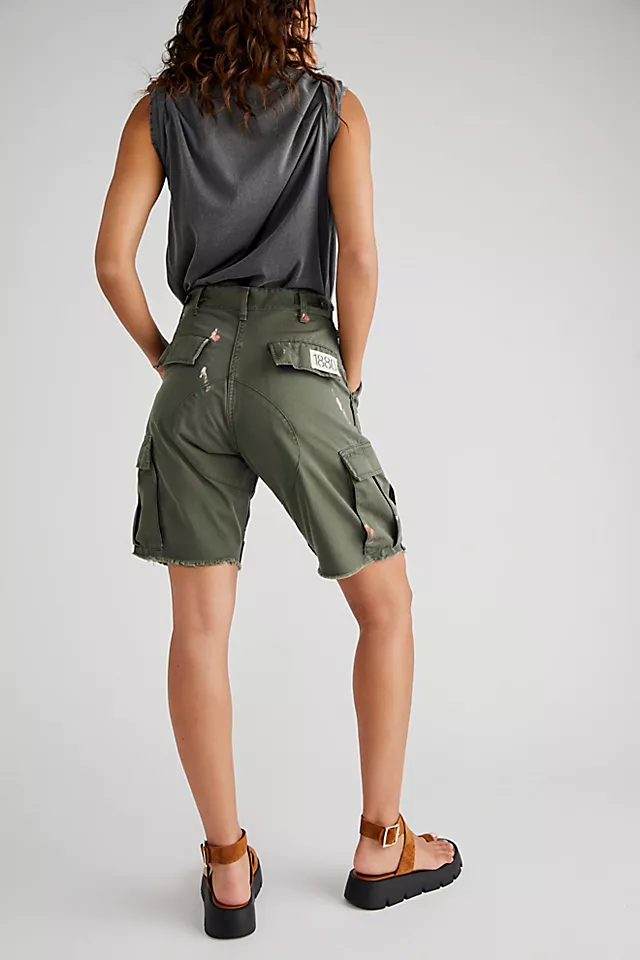 Long Stroke Military Shorts Army Paint