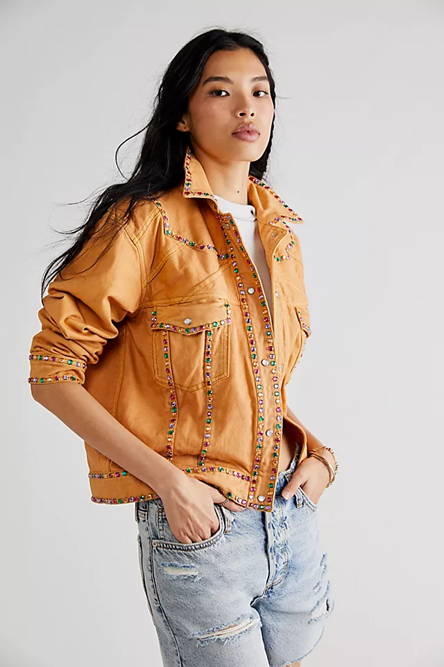 Elvis Jeweled Jacket Rust