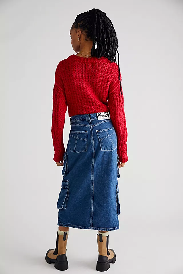 The Ragged Priest Soda Skirt Mid Blue