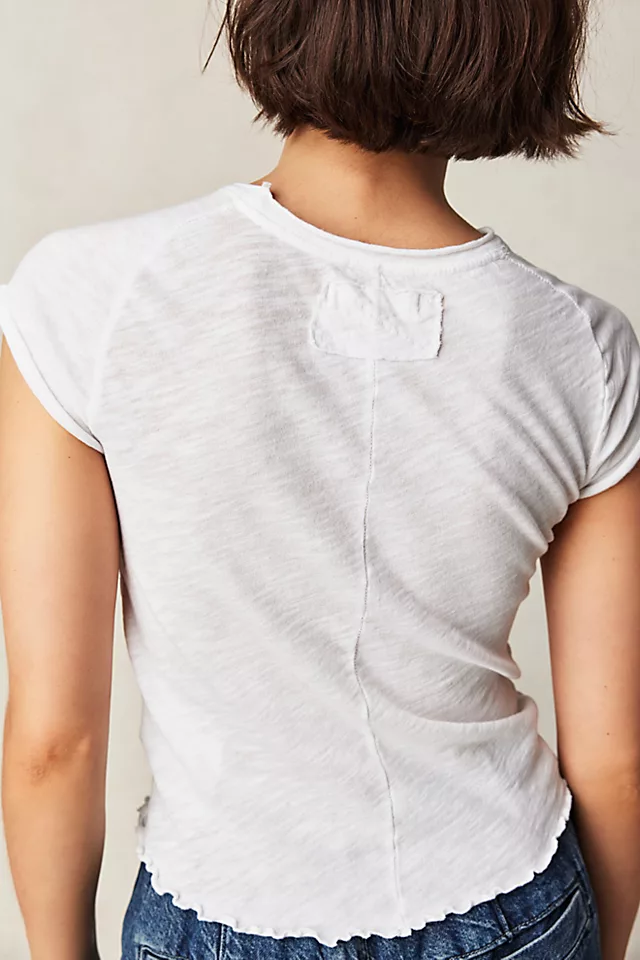 Swan Gossip Hand Painted Kitty Tee White