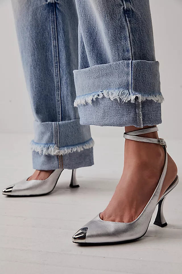 Jules Wrap Heels Platino