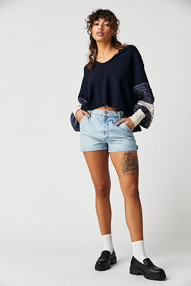 Care FP Calico Long Sleeve Indigo Combo