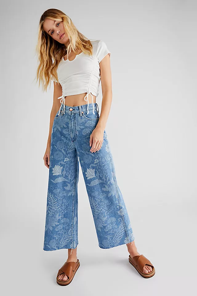 Wrangler World Wide Crop 662 Jeans Indigo Flower