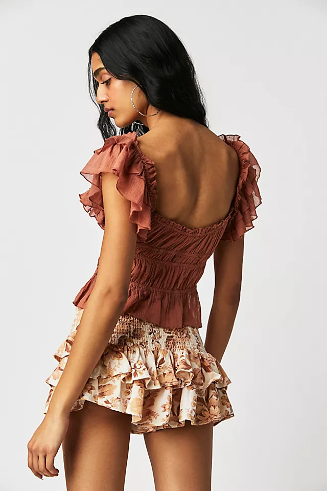 Days Gone By Tiered Shorts Ivory Combo