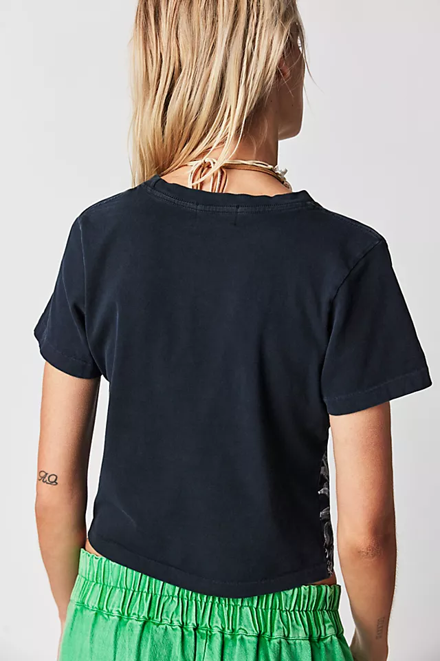 The Bureau Palm Tree Baby Tee Black
